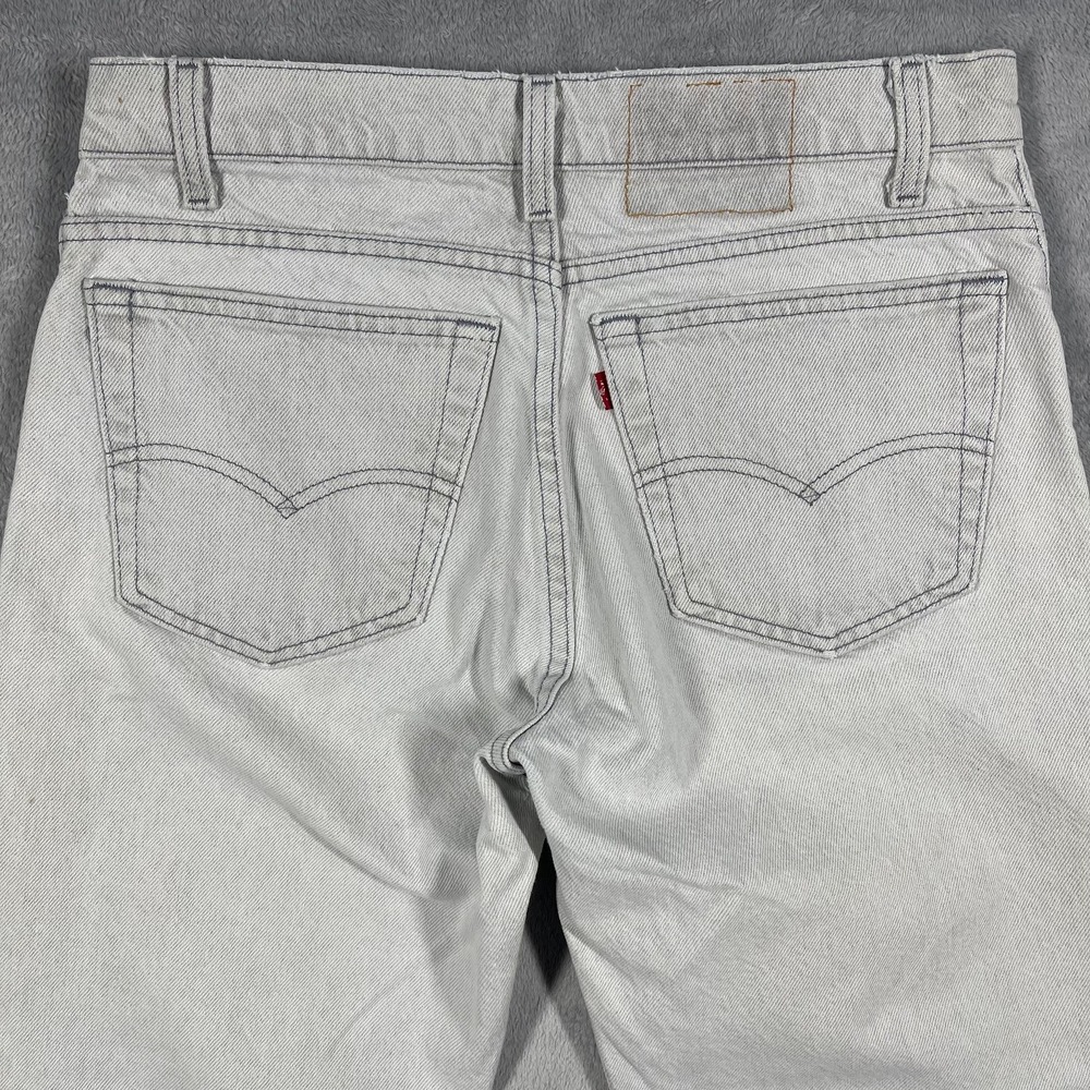 Levis 506 Jeans Mens 32(30)x32(30) White Distressed USA Vintage Straight Leg - Picture 14 of 16